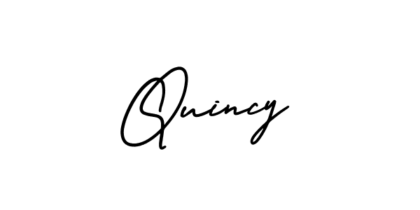 Quincy stylish signature style. Best Handwritten Sign (AmerikaSignatureDemo-Regular) for my name. Handwritten Signature Collection Ideas for my name Quincy. Quincy signature style 3 images and pictures png