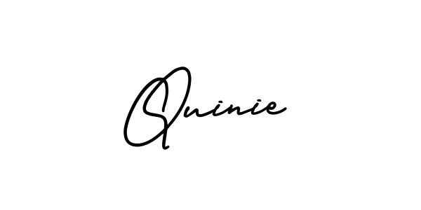 How to Draw Quinie signature style? AmerikaSignatureDemo-Regular is a latest design signature styles for name Quinie. Quinie signature style 3 images and pictures png