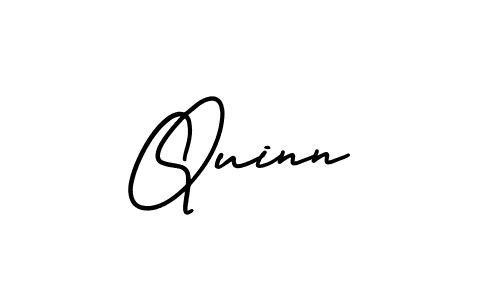 You should practise on your own different ways (AmerikaSignatureDemo-Regular) to write your name (Quinn) in signature. don't let someone else do it for you. Quinn signature style 3 images and pictures png