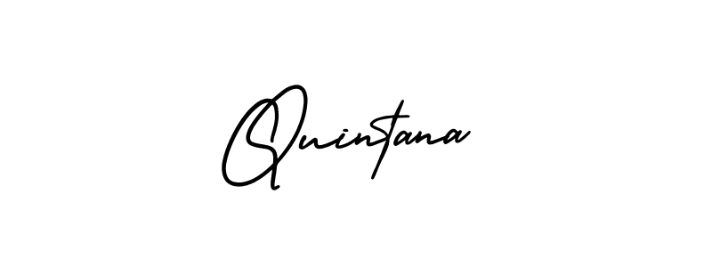 Design your own signature with our free online signature maker. With this signature software, you can create a handwritten (AmerikaSignatureDemo-Regular) signature for name Quintana. Quintana signature style 3 images and pictures png