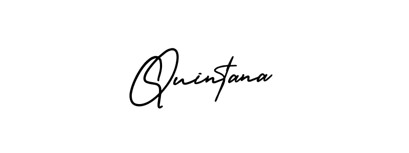 How to make Quintana signature? AmerikaSignatureDemo-Regular is a professional autograph style. Create handwritten signature for Quintana name. Quintana signature style 3 images and pictures png