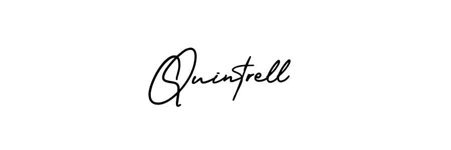 Quintrell stylish signature style. Best Handwritten Sign (AmerikaSignatureDemo-Regular) for my name. Handwritten Signature Collection Ideas for my name Quintrell. Quintrell signature style 3 images and pictures png