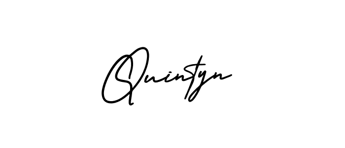 You should practise on your own different ways (AmerikaSignatureDemo-Regular) to write your name (Quintyn) in signature. don't let someone else do it for you. Quintyn signature style 3 images and pictures png