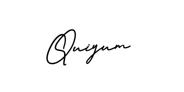 Use a signature maker to create a handwritten signature online. With this signature software, you can design (AmerikaSignatureDemo-Regular) your own signature for name Quiyum. Quiyum signature style 3 images and pictures png