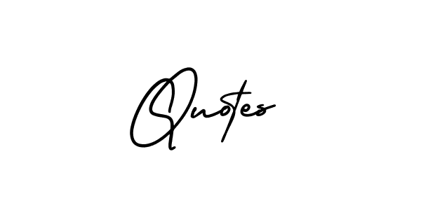 How to make Quotes signature? AmerikaSignatureDemo-Regular is a professional autograph style. Create handwritten signature for Quotes name. Quotes signature style 3 images and pictures png