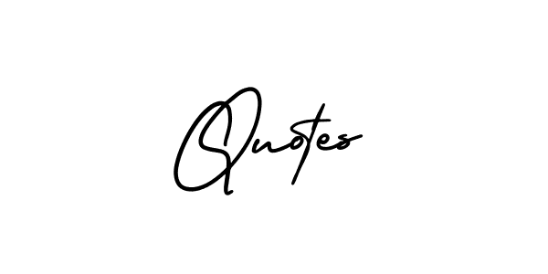 Design your own signature with our free online signature maker. With this signature software, you can create a handwritten (AmerikaSignatureDemo-Regular) signature for name Quotes. Quotes signature style 3 images and pictures png