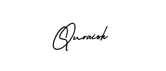 Design your own signature with our free online signature maker. With this signature software, you can create a handwritten (AmerikaSignatureDemo-Regular) signature for name Quraish. Quraish signature style 3 images and pictures png