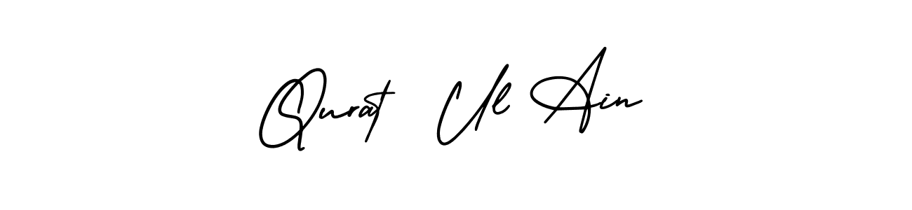 Create a beautiful signature design for name Qurat  Ul Ain. With this signature (AmerikaSignatureDemo-Regular) fonts, you can make a handwritten signature for free. Qurat  Ul Ain signature style 3 images and pictures png