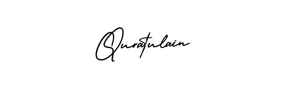 Design your own signature with our free online signature maker. With this signature software, you can create a handwritten (AmerikaSignatureDemo-Regular) signature for name Quratulain. Quratulain signature style 3 images and pictures png