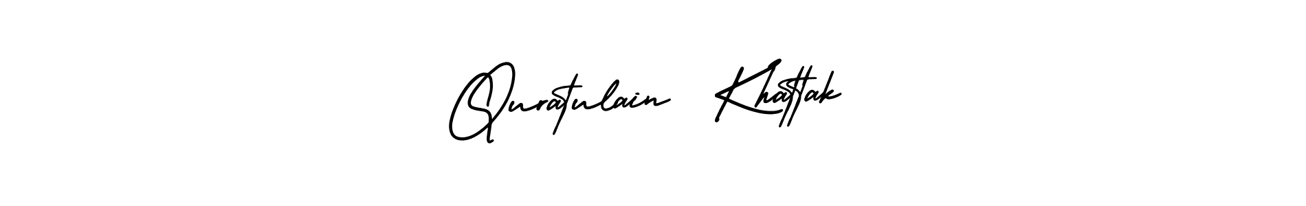 Design your own signature with our free online signature maker. With this signature software, you can create a handwritten (AmerikaSignatureDemo-Regular) signature for name Quratulain  Khattak. Quratulain  Khattak signature style 3 images and pictures png