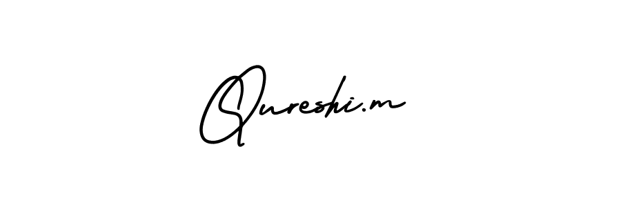 How to Draw Qureshi.m signature style? AmerikaSignatureDemo-Regular is a latest design signature styles for name Qureshi.m. Qureshi.m signature style 3 images and pictures png