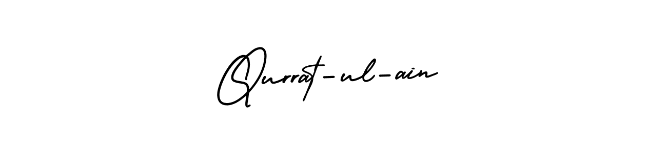 The best way (AmerikaSignatureDemo-Regular) to make a short signature is to pick only two or three words in your name. The name Qurrat-ul-ain include a total of six letters. For converting this name. Qurrat-ul-ain signature style 3 images and pictures png