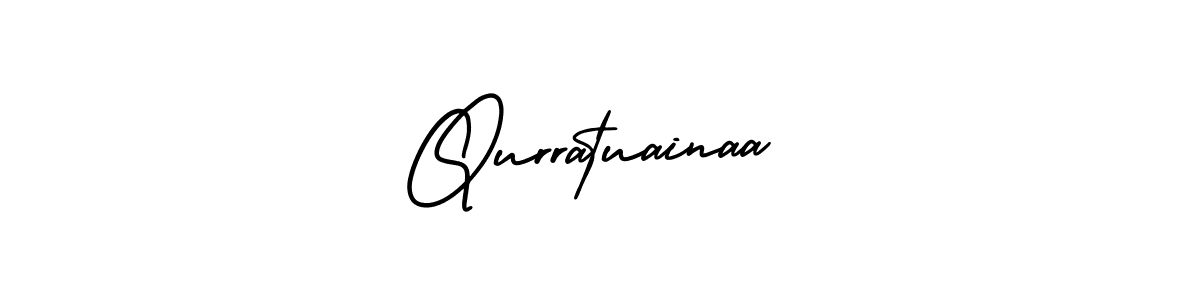 How to make Qurratuainaa signature? AmerikaSignatureDemo-Regular is a professional autograph style. Create handwritten signature for Qurratuainaa name. Qurratuainaa signature style 3 images and pictures png