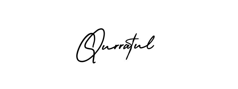 Design your own signature with our free online signature maker. With this signature software, you can create a handwritten (AmerikaSignatureDemo-Regular) signature for name Qurratul. Qurratul signature style 3 images and pictures png