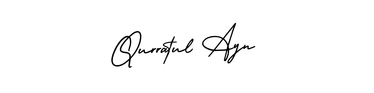 How to make Qurratul Ayn name signature. Use AmerikaSignatureDemo-Regular style for creating short signs online. This is the latest handwritten sign. Qurratul Ayn signature style 3 images and pictures png