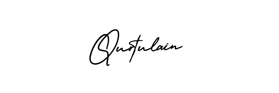 Use a signature maker to create a handwritten signature online. With this signature software, you can design (AmerikaSignatureDemo-Regular) your own signature for name Qurtulain. Qurtulain signature style 3 images and pictures png