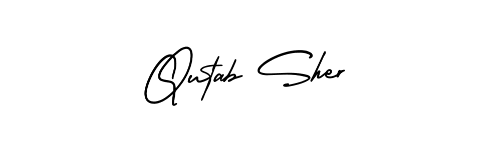 AmerikaSignatureDemo-Regular is a professional signature style that is perfect for those who want to add a touch of class to their signature. It is also a great choice for those who want to make their signature more unique. Get Qutab Sher name to fancy signature for free. Qutab Sher signature style 3 images and pictures png