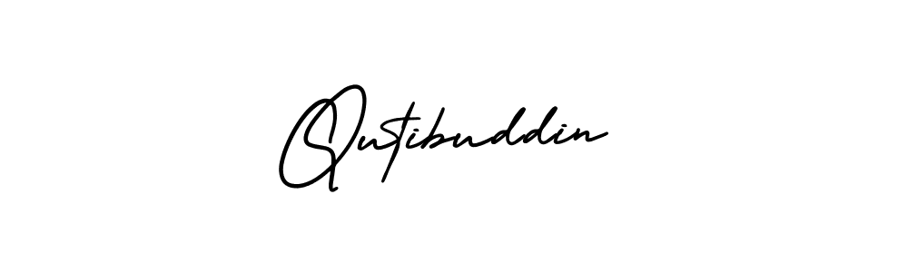 You should practise on your own different ways (AmerikaSignatureDemo-Regular) to write your name (Qutibuddin) in signature. don't let someone else do it for you. Qutibuddin signature style 3 images and pictures png