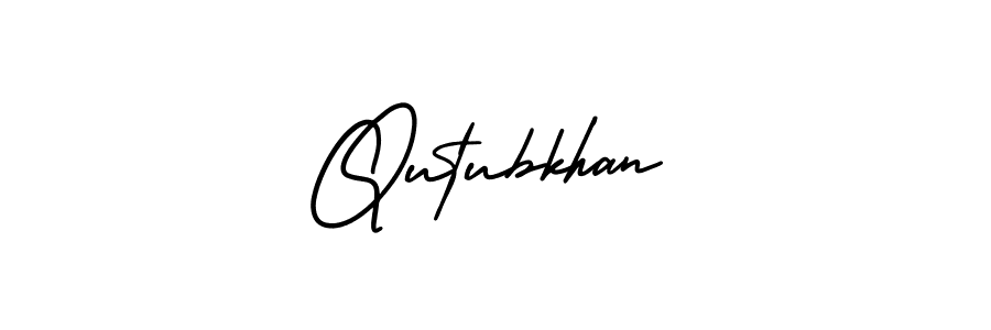 Make a beautiful signature design for name Qutubkhan. With this signature (AmerikaSignatureDemo-Regular) style, you can create a handwritten signature for free. Qutubkhan signature style 3 images and pictures png