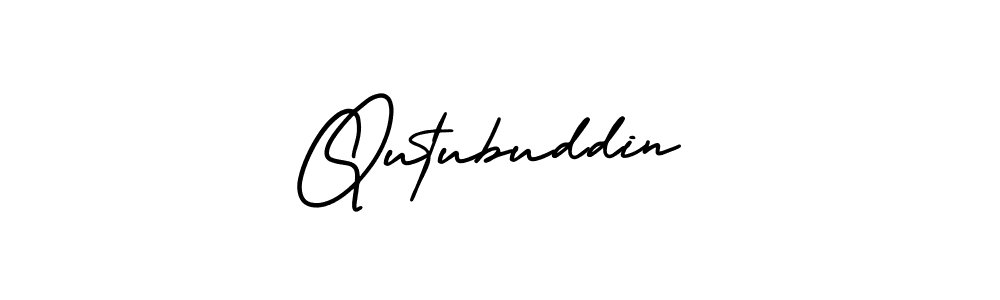 Make a beautiful signature design for name Qutubuddin. With this signature (AmerikaSignatureDemo-Regular) style, you can create a handwritten signature for free. Qutubuddin signature style 3 images and pictures png