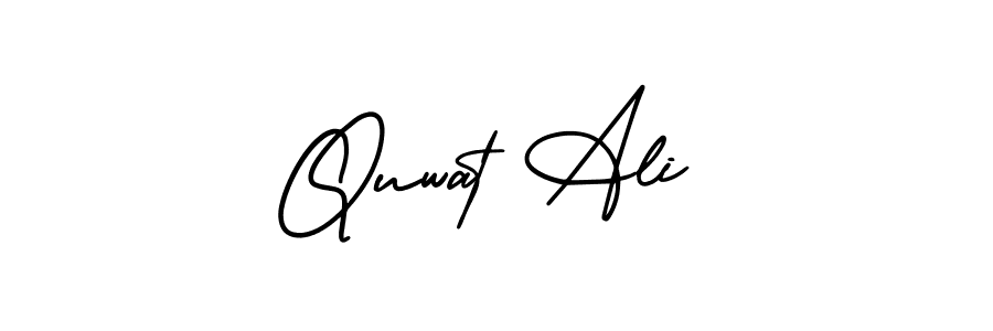Quwat Ali stylish signature style. Best Handwritten Sign (AmerikaSignatureDemo-Regular) for my name. Handwritten Signature Collection Ideas for my name Quwat Ali. Quwat Ali signature style 3 images and pictures png