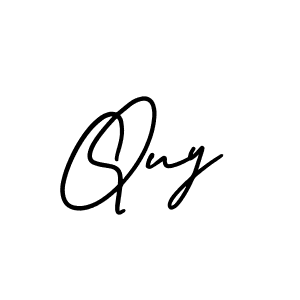 How to make Quy name signature. Use AmerikaSignatureDemo-Regular style for creating short signs online. This is the latest handwritten sign. Quy signature style 3 images and pictures png