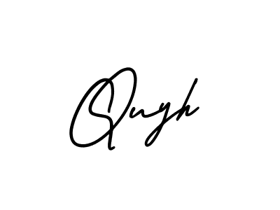 Make a beautiful signature design for name Quyh. With this signature (AmerikaSignatureDemo-Regular) style, you can create a handwritten signature for free. Quyh signature style 3 images and pictures png