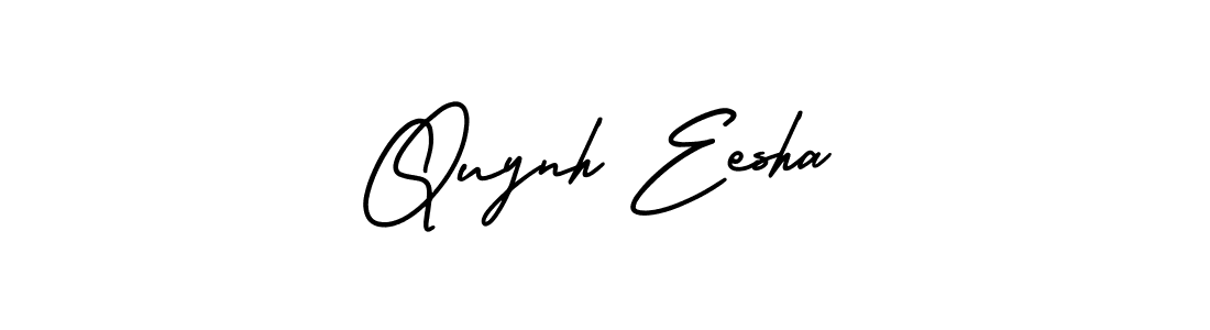Create a beautiful signature design for name Quynh Eesha. With this signature (AmerikaSignatureDemo-Regular) fonts, you can make a handwritten signature for free. Quynh Eesha signature style 3 images and pictures png