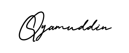 A timeless handwritten aesthetic for Qyamuddin. The AmerikaSignatureDemo-Regular font gives your signature a handcrafted feel with natural curves. Qyamuddin signature style 3 images and pictures png