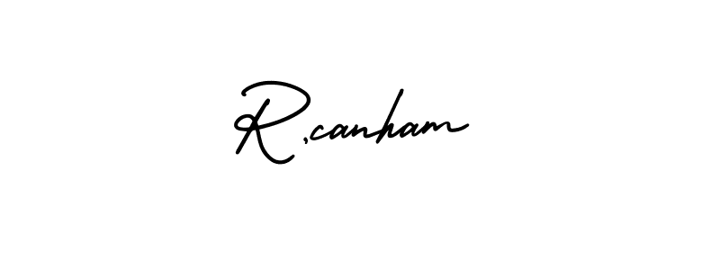 Make a beautiful signature design for name R,canham. With this signature (AmerikaSignatureDemo-Regular) style, you can create a handwritten signature for free. R,canham signature style 3 images and pictures png