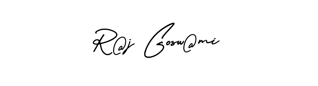 Create a beautiful signature design for name R@j Gosw@mi. With this signature (AmerikaSignatureDemo-Regular) fonts, you can make a handwritten signature for free. R@j Gosw@mi signature style 3 images and pictures png