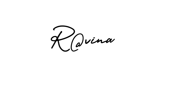 How to make R@vina signature? AmerikaSignatureDemo-Regular is a professional autograph style. Create handwritten signature for R@vina name. R@vina signature style 3 images and pictures png