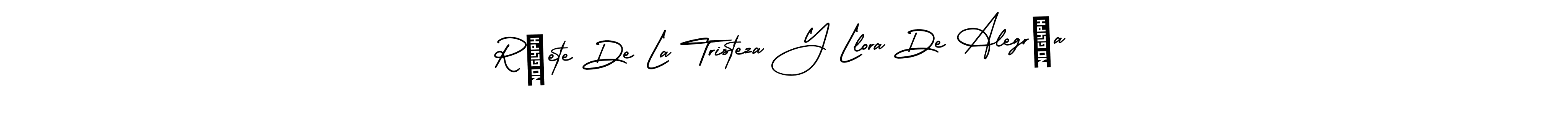 if you are searching for the best signature style for your name Ríete De La Tristeza Y Llora De Alegría. so please give up your signature search. here we have designed multiple signature styles  using AmerikaSignatureDemo-Regular. Ríete De La Tristeza Y Llora De Alegría signature style 3 images and pictures png