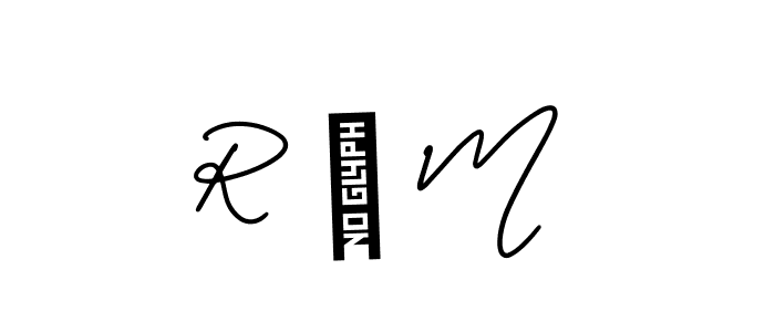 Make a beautiful signature design for name R ♡ M. Use this online signature maker to create a handwritten signature for free. R ♡ M signature style 3 images and pictures png