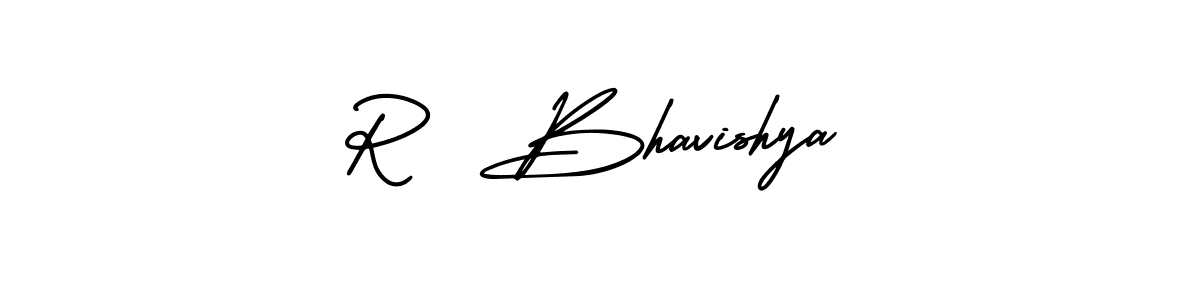 Create a beautiful signature design for name R  Bhavishya. With this signature (AmerikaSignatureDemo-Regular) fonts, you can make a handwritten signature for free. R  Bhavishya signature style 3 images and pictures png