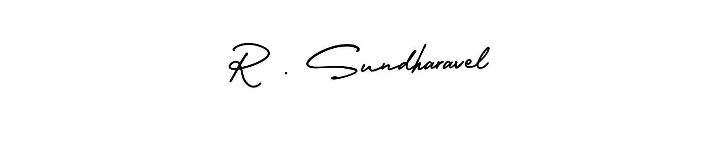 Make a beautiful signature design for name R . Sundharavel. With this signature (AmerikaSignatureDemo-Regular) style, you can create a handwritten signature for free. R . Sundharavel signature style 3 images and pictures png