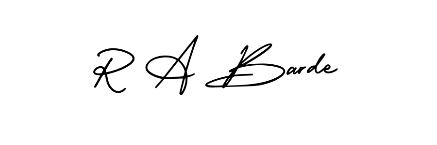You should practise on your own different ways (AmerikaSignatureDemo-Regular) to write your name (R A Barde) in signature. don't let someone else do it for you. R A Barde signature style 3 images and pictures png