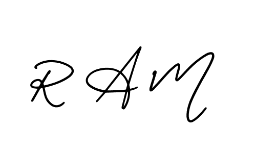 Create a beautiful signature design for name R A M. With this signature (AmerikaSignatureDemo-Regular) fonts, you can make a handwritten signature for free. R A M signature style 3 images and pictures png