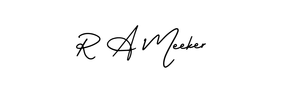 AmerikaSignatureDemo-Regular is a professional signature style that is perfect for those who want to add a touch of class to their signature. It is also a great choice for those who want to make their signature more unique. Get R A Meeker name to fancy signature for free. R A Meeker signature style 3 images and pictures png