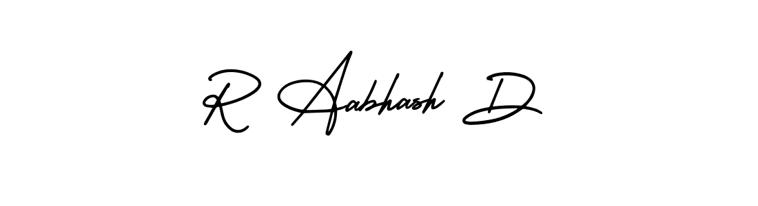 How to make R Aabhash D signature? AmerikaSignatureDemo-Regular is a professional autograph style. Create handwritten signature for R Aabhash D name. R Aabhash D signature style 3 images and pictures png