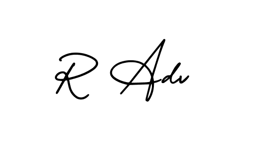 R Adv stylish signature style. Best Handwritten Sign (AmerikaSignatureDemo-Regular) for my name. Handwritten Signature Collection Ideas for my name R Adv. R Adv signature style 3 images and pictures png