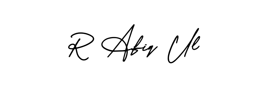 It looks lik you need a new signature style for name R Afiq Ul. Design unique handwritten (AmerikaSignatureDemo-Regular) signature with our free signature maker in just a few clicks. R Afiq Ul signature style 3 images and pictures png