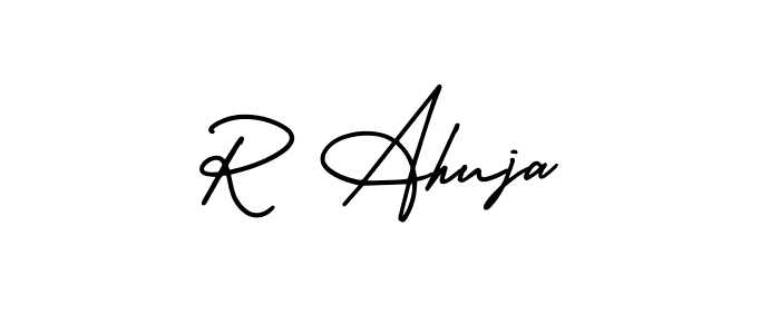 Make a beautiful signature design for name R Ahuja. Use this online signature maker to create a handwritten signature for free. R Ahuja signature style 3 images and pictures png