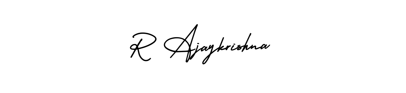 Design your own signature with our free online signature maker. With this signature software, you can create a handwritten (AmerikaSignatureDemo-Regular) signature for name R Ajaykrishna. R Ajaykrishna signature style 3 images and pictures png