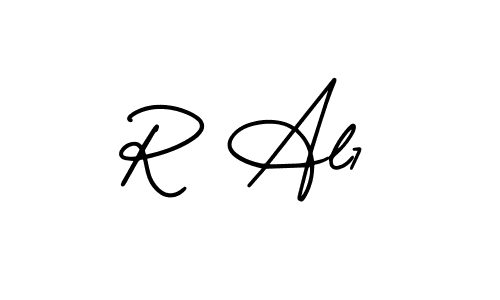 How to make R Al7 signature? AmerikaSignatureDemo-Regular is a professional autograph style. Create handwritten signature for R Al7 name. R Al7 signature style 3 images and pictures png