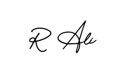 if you are searching for the best signature style for your name R Ali. so please give up your signature search. here we have designed multiple signature styles  using AmerikaSignatureDemo-Regular. R Ali signature style 3 images and pictures png