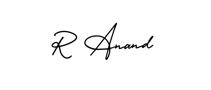 AmerikaSignatureDemo-Regular is a professional signature style that is perfect for those who want to add a touch of class to their signature. It is also a great choice for those who want to make their signature more unique. Get R Anand name to fancy signature for free. R Anand signature style 3 images and pictures png