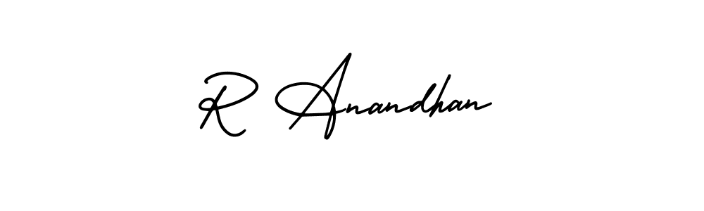 Make a beautiful signature design for name R Anandhan. With this signature (AmerikaSignatureDemo-Regular) style, you can create a handwritten signature for free. R Anandhan signature style 3 images and pictures png