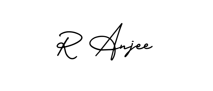 AmerikaSignatureDemo-Regular is a professional signature style that is perfect for those who want to add a touch of class to their signature. It is also a great choice for those who want to make their signature more unique. Get R Anjee name to fancy signature for free. R Anjee signature style 3 images and pictures png