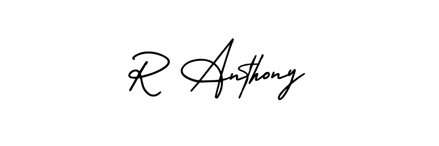 Also we have R Anthony name is the best signature style. Create professional handwritten signature collection using AmerikaSignatureDemo-Regular autograph style. R Anthony signature style 3 images and pictures png